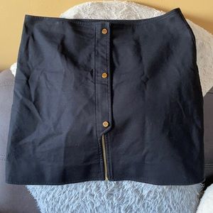 MICHAEL KORS Black Skirt & Goldtone Size 10